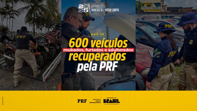 Mais de 600 veículos roubados ou furtados são recuperados pela PRF em operações no Nordeste do país