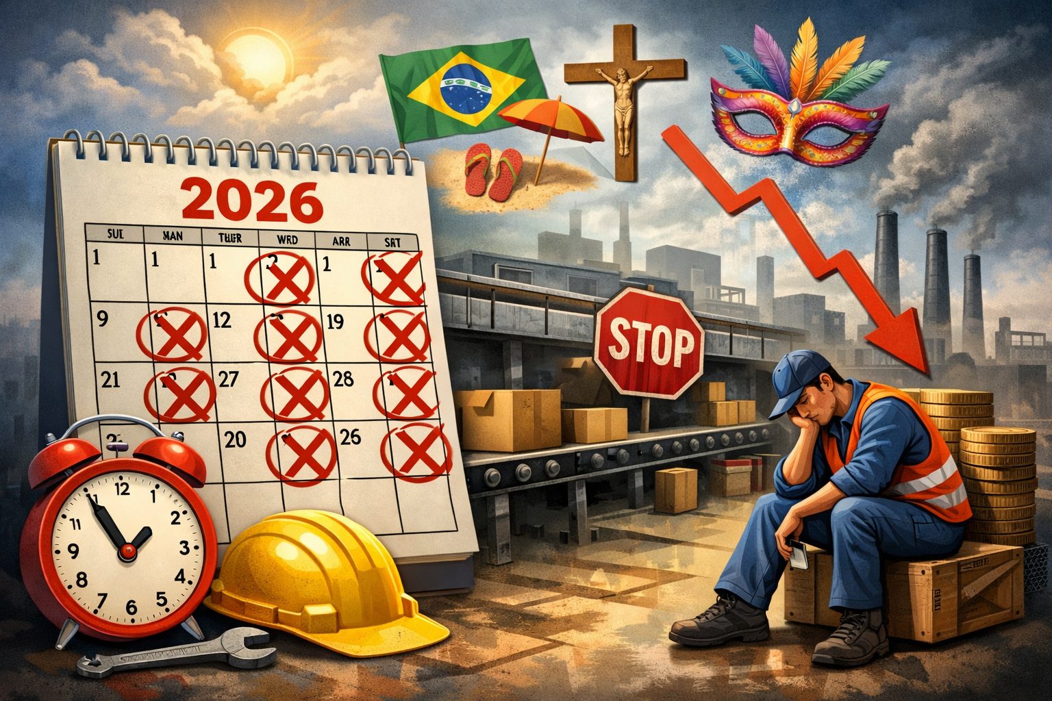 Nove feriados nacionais em dias úteis devem afetar a produção em 2026